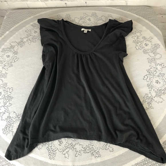 Women's American Eagle Outfitters gun metal gray blouse with shark bite hemline. - Picture 12 of 13